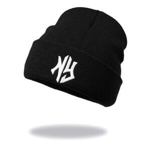 NEW SHEIN NEW YORK‎ Embroidered Beanie Unisex Size OS Color Black